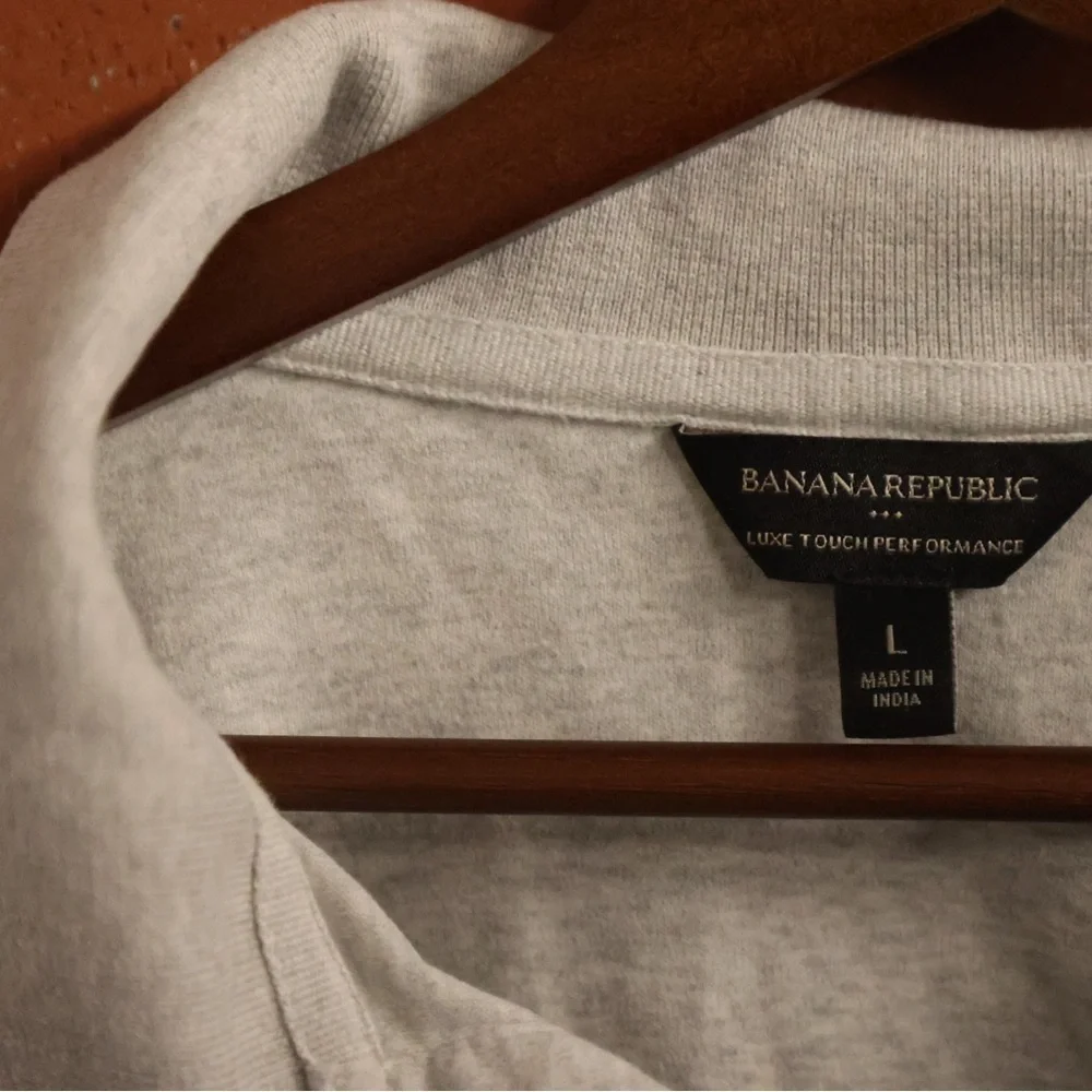 Banana Republic Luxe Touch Performance Polo Shirt Men’s Large Gray